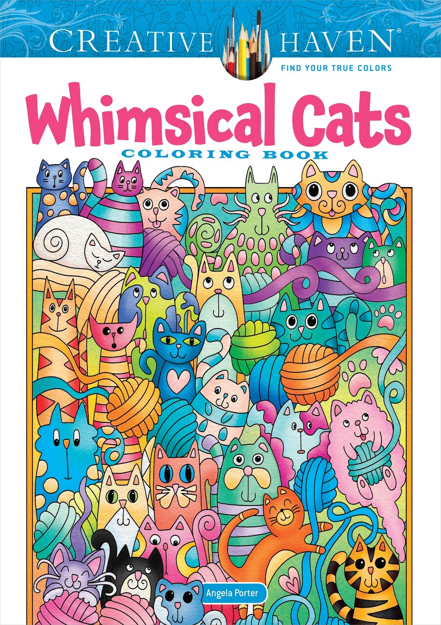 Creative Haven: Whimsical Cats Coloring Book-Softcover
